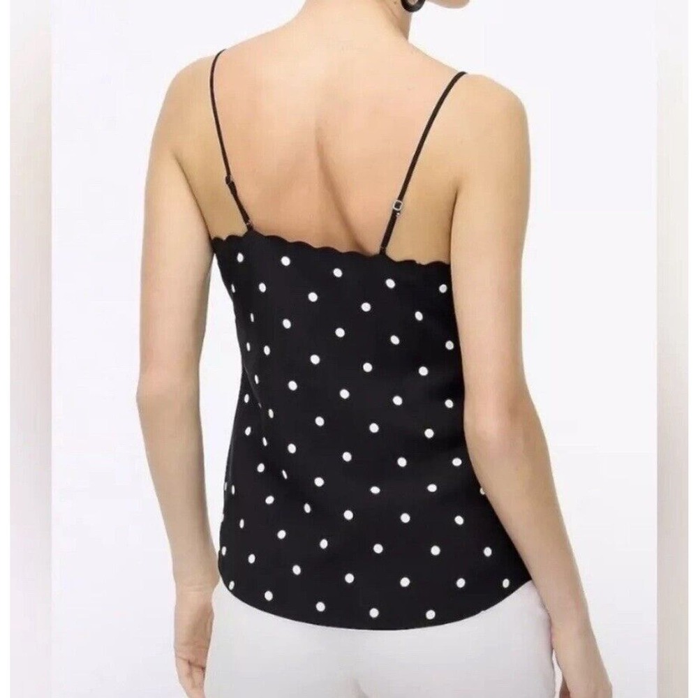 J. Crew Black White Polka Dot Print Tank Top Camisole Spaghetti Lot Of 2 Size 00 - Picture 5 of 16